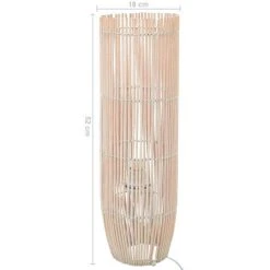 VidaXL Lampadaire Sur Pied Osier Blanc 52 Cm E27 - Blanc -Lampadaire Soldes 2022 23674088 5