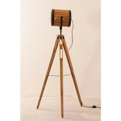 Lampadaire Trépied Bamb SKLUM Métal - Black&Natural -Lampadaire Soldes 2022 23743120 4