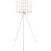 INTEMPORA Lampadaire Pied Salon Métal Forme Cage Industrielle Blanc H142cm - BLANC