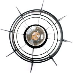 INTEMPORA Lampe De Table Métal Industrielle Noir Abat-Jour Forme Cage H61 CM - NOIR -Lampadaire Soldes 2022 24928788 3