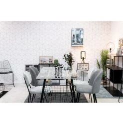 INTEMPORA Lampe De Table Métal Industrielle Noir Abat-Jour Forme Cage H61 CM - NOIR -Lampadaire Soldes 2022 24928788 4