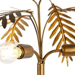 QAZQA Botanica - Lampadaire Rustique - 3 Lumière - H 160 Cm - Doré/Laiton - Rustique - Éclairage Intérieur - Salon I Chambre - Doré/Laiton -Lampadaire Soldes 2022 25096510 5