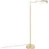 QAZQA Notia - LED Dimmable Lampadaire Moderne Variateur Inclus - 1 Lumière - H 146 Cm - Doré/Laiton - Moderne - Éclairage Intérieur - Salon I Chambre - Doré/Laiton -Lampadaire Soldes 2022 25449886 1