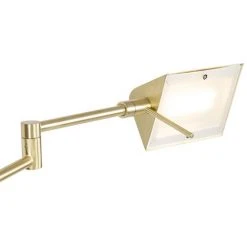 QAZQA Notia - LED Dimmable Lampadaire Moderne Variateur Inclus - 1 Lumière - H 146 Cm - Doré/Laiton - Moderne - Éclairage Intérieur - Salon I Chambre - Doré/Laiton -Lampadaire Soldes 2022 25449886 2