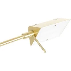 QAZQA Notia - LED Dimmable Lampadaire Moderne Variateur Inclus - 1 Lumière - H 146 Cm - Doré/Laiton - Moderne - Éclairage Intérieur - Salon I Chambre - Doré/Laiton -Lampadaire Soldes 2022 25449886 3