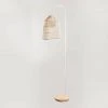 Lampadaire Gavia SKLUM Rotin - Blanc - Bois Naturel