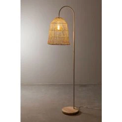 Lampadaire Gavia SKLUM Rotin - Blanc - Bois Naturel -Lampadaire Soldes 2022 25653015 5