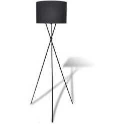 TRUE DEAL Lampadaire Salon Avec Support Haut Noir