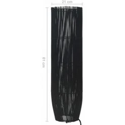 TRUE DEAL Lampadaire Sur Pied Osier Noir 61 Cm E27 -Lampadaire Soldes 2022 26301236 5