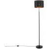 QAZQA Vt - Lampadaire Avec Abat-jour Moderne - 1 Lumière - H 150 Cm - Noir - Moderne - Éclairage Intérieur - Salon I Chambre I Cuisine I Salle à Manger - Noir -Lampadaire Soldes 2022 26691818 1