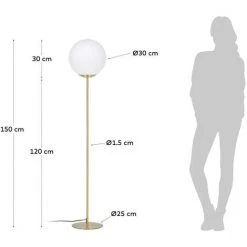 Kave Home - Lampadaire Mahala - Doré 7 Kave Home - Lampadaire Mahala - Doré -Lampadaire Soldes 2022 26708891 3