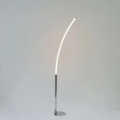 KOSILUM Lampadaire LED Minimaliste Courbé H140 Cm - Tobias - Argenté / Chromé -Lampadaire Soldes 2022 26798472 3