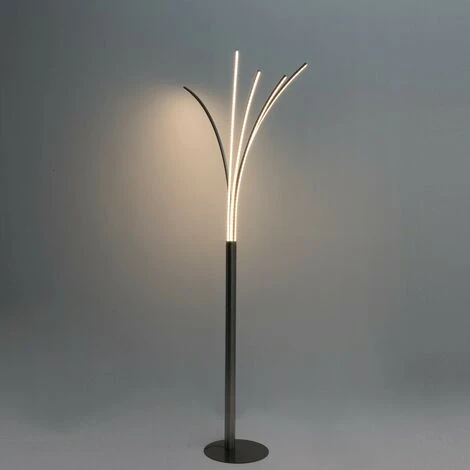 KOSILUM Lampadaire Design à Bras LED Design H180 Cm - Livorno - Nickel 4 KOSILUM Lampadaire Design à Bras LED Design H180 Cm - Livorno - Nickel – Image 2