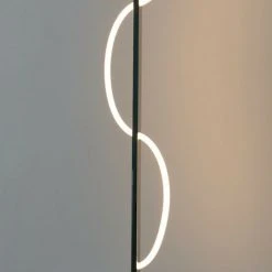 KOSILUM Lampadaire LED Chromé Design Ondulé - Savona - Argenté / Chromé -Lampadaire Soldes 2022 26802035 3