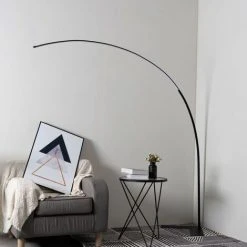 KOSILUM Grand Lampadaire LED Dimmable Design Courbé - Avellino - Noir 9 KOSILUM Grand Lampadaire LED Dimmable Design Courbé - Avellino - Noir -Lampadaire Soldes 2022 26802044 3