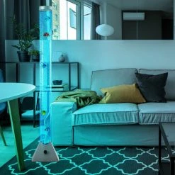 ETC-SHOP RVB LED Lampadaire Salon Bulle D'eau Colonne Décoration Poisson Stand Lampe -Lampadaire Soldes 2022 27018646 3