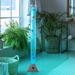 ETC-SHOP Lampadaire LED RVB Décoratif Poisson Bulle Colonne D'eau Couleur Changeante Lampadaire -Lampadaire Soldes 2022 27018869 5