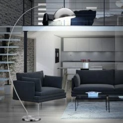 Lampe à Arc LED 18 Watts Uplighter Gradateur De Pied Lampadaire De Salle à Manger TRIO 429910107 -Lampadaire Soldes 2022 27097560 5