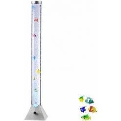 LEUCHTENDIREKT RVB LED Lampe à Eau à Changement De Couleur Poisson Rond Support Coloré Décoration Lumineuse Colonne à Bulles économique