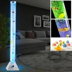 LEUCHTENDIREKT RVB LED Lampe à Eau à Changement De Couleur Poisson Rond Support Coloré Décoration Lumineuse Colonne à Bulles économique -Lampadaire Soldes 2022 27097874 4