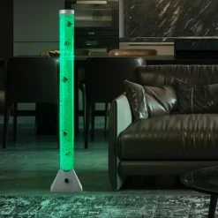 ETC-SHOP Colonne D'eau LED RGB Décoration De La Lampe Sur Pied 10 Poisson Stand Lampe Câble Interrupteur Changement De Couleur -Lampadaire Soldes 2022 27098138 5