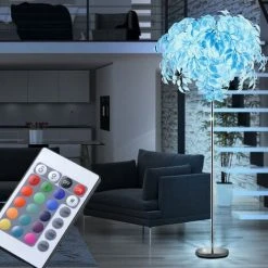 ETC-SHOP Feuilles De Lampe Sur Pied Lampe Sur Pied Éclairage Télécommandé Avec Kit Comprenant Des Ampoules LED RVB -Lampadaire Soldes 2022 27103294 3