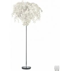 ETC-SHOP Lampe Feuilles Lampadaire Interrupteur Au Pied éclairage Dans Un Ensemble Comprenant Des Ampoules LED