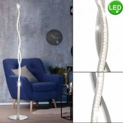 ETC-SHOP LED Cristal Vagues Lampe Sur Pied Argent Salon Design Plafonnier Lampe Effet Feuille -Lampadaire Soldes 2022 27119688 3