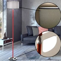 Lampadaire Chromé De Haute Qualité éclairage Plafonnier Lampe De Lecture Projecteur Trio Textile 403400106 -Lampadaire Soldes 2022 27119693 3