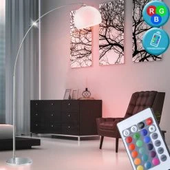 ETC-SHOP Lampe Sur Pied Télécommandée éclairage Sur Pied à Intensité Variable Dans Un Ensemble Comprenant Des Lampes à LED RVB -Lampadaire Soldes 2022 27121719 4