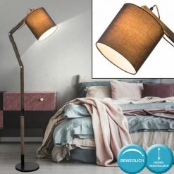 ETC-SHOP Lampadaire Articulé Lampe En Bois Télécommandée Réglable Dimmable Dans Un Ensemble Comprenant Des Ampoules LED RVB -Lampadaire Soldes 2022 27121950 5