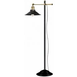 ETC-SHOP Lampadaire Vintage FILAMENT Lampe Laiton Antique, Réglable En Hauteur Dans Un Ensemble Comprenant Des Ampoules LED