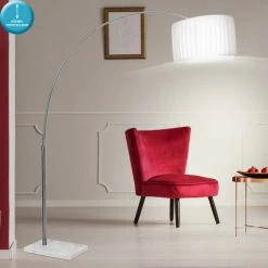 ETC-SHOP Lampe Sur Pied En Marbre App Et Commande Vocale Lampe En Arc à Intensité Variable Dans Un Ensemble Comprenant Des Ampoules LED RVB -Lampadaire Soldes 2022 27123065 5