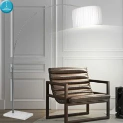 ETC-SHOP Lampadaire à LED De 9,5 Watts, Lumière En Arc, éclairage De Base En Marbre Réglable En Hauteur -Lampadaire Soldes 2022 27124904 3