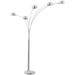 ETC-SHOP Lampadaire Design LED 15 Watts Lampe Chrome Lobby éclairage Interrupteur à Pied En Marbre