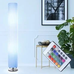 ETC-SHOP Lampadaire D'éclairage Textile Lampe Sur Pied Télécommandée Dans Un Ensemble Comprenant Des Ampoules LED RVB -Lampadaire Soldes 2022 27125714 3