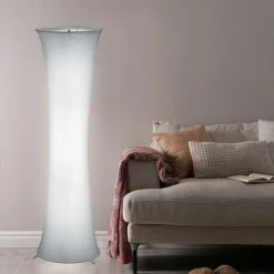 ETC-SHOP Lampadaire élégant Lampe De Bureau En Textile Blanc à Intensité Variable Dans Un Ensemble Comprenant Des Ampoules RGB-LED -Lampadaire Soldes 2022 27126521 5