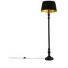 QAZQA Classico - Lampadaire Avec Abat-jour Moderne - 1 Lumière - H 155 Cm - Noir - Moderne - Éclairage Intérieur - Salon I Chambre I Cuisine I Salle à Manger - Noir