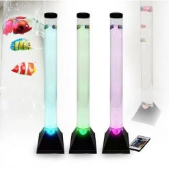 Colonne Cheetah à Bulles Avec LED Changeant De Couleur, Télécommande Et Poissons Artificiels -Lampadaire Soldes 2022 27259367 3