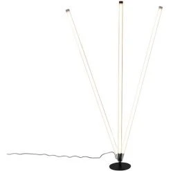 QAZQA Line Up - LED Dimmable Lampadaire Moderne Variateur Inclus - 1 Lumière - H 120 Cm - Noir - Moderne - Éclairage Intérieur - Salon I Chambre I Cuisine I Salle à Manger - Noir -Lampadaire Soldes 2022 27872562 3