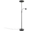 QAZQA Strela - LED Dimmable Lampadaire Avec Lampe De Lecture Moderne Variateur Inclus - 1 Lumière - H 1800 Mm - Noir - Moderne - Éclairage Intérieur - Salon I Chambre I Cuisine I Salle à Manger - Noir -Lampadaire Soldes 2022 27987396 1