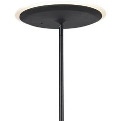 QAZQA Strela - LED Dimmable Lampadaire Avec Lampe De Lecture Moderne Variateur Inclus - 1 Lumière - H 1800 Mm - Noir - Moderne - Éclairage Intérieur - Salon I Chambre I Cuisine I Salle à Manger - Noir -Lampadaire Soldes 2022 27987396 3