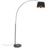 QAZQA Arc-basic - Lampadaire Moderne - 1 Lumière - H 170 Cm - Noir - Moderne - Éclairage Intérieur - Salon I Chambre - Noir