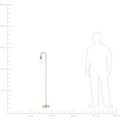 BELIANI Lampadaire Design Doré 140 Cm - Doré -Lampadaire Soldes 2022 28192527 4