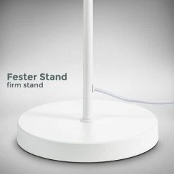 B.K.LICHT Lampadaire Rétro Design I Hauteur 140 Cm I E27 I Interrupteur à Pied I Métal I Blanc Mat I Sans Ampoule -Lampadaire Soldes 2022 28271689 4