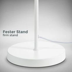 B.K.LICHT Lampadaire Rétro Design I Hauteur 140 Cm I E27 I Interrupteur à Pied I Métal I Blanc Mat I Sans Ampoule -Lampadaire Soldes 2022 28271689 5