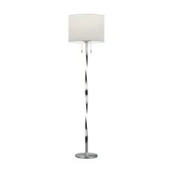 TRIO Lampadairemétal - Tissus Gris Led - Gris