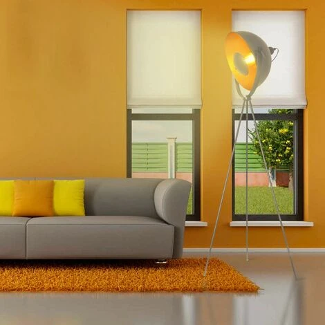 BARCELONA LED Lampe Sur Pied Tripode "Galilen" E27 | Gris - Gris 6 BARCELONA LED Lampe Sur Pied Tripode "Galilen" E27 | Gris - Gris – Image 4