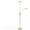 QAZQA Empoli - LED Dimmable Lampadaire Avec Lampe De Lecture Moderne Variateur Inclus - 1 Lumière - H 1800 Mm - Doré/Laiton - Moderne - Éclairage Intérieur - Salon I Chambre I Cuisine I Salle à Manger - Doré/Laiton -Lampadaire Soldes 2022 29453131 1
