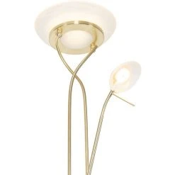 QAZQA Empoli - LED Dimmable Lampadaire Avec Lampe De Lecture Moderne Variateur Inclus - 1 Lumière - H 1800 Mm - Doré/Laiton - Moderne - Éclairage Intérieur - Salon I Chambre I Cuisine I Salle à Manger - Doré/Laiton -Lampadaire Soldes 2022 29453131 4